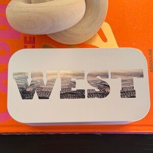 Meta Ray Ban White Sunglasses/Trinket Box with 'west' Logo